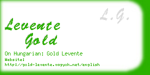 levente gold business card